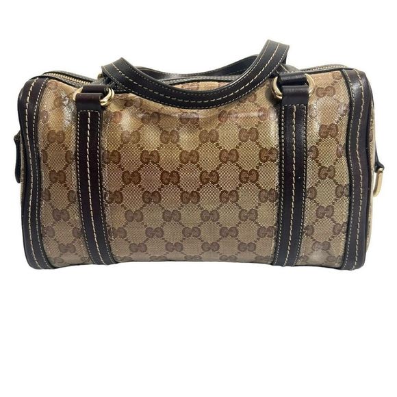 Gucci Brown monogram Crystal Duchessa Boston Bag sr#181487-new photos - Picture 10 of 15